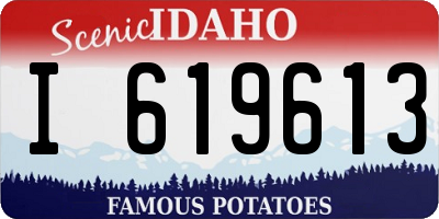 ID license plate I619613