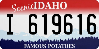 ID license plate I619616