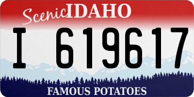 ID license plate I619617