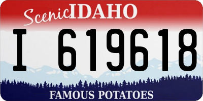 ID license plate I619618