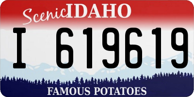 ID license plate I619619