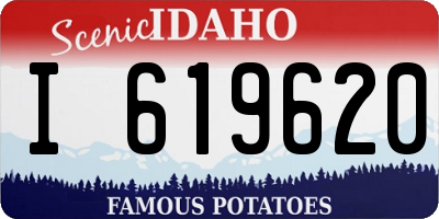 ID license plate I619620