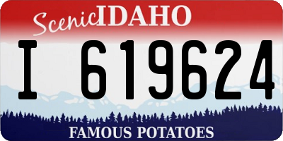 ID license plate I619624