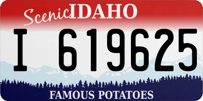 ID license plate I619625