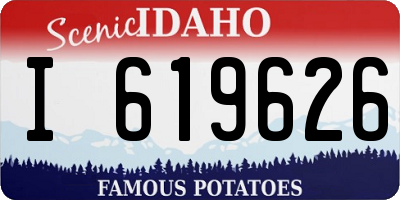 ID license plate I619626