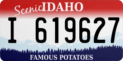 ID license plate I619627