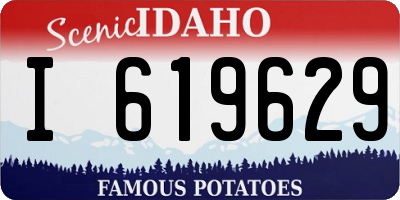 ID license plate I619629