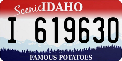 ID license plate I619630