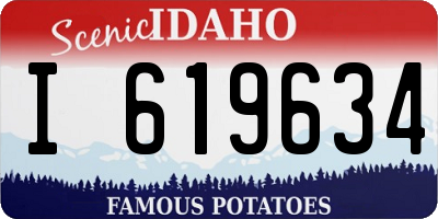ID license plate I619634