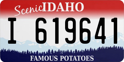 ID license plate I619641