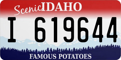 ID license plate I619644