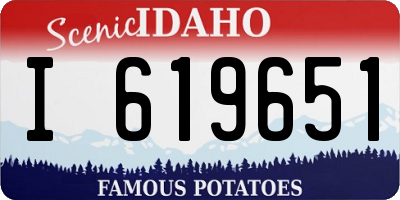 ID license plate I619651