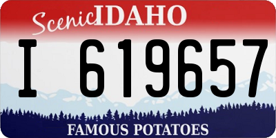 ID license plate I619657