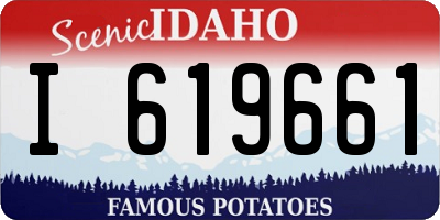 ID license plate I619661