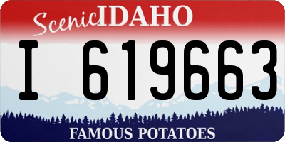 ID license plate I619663