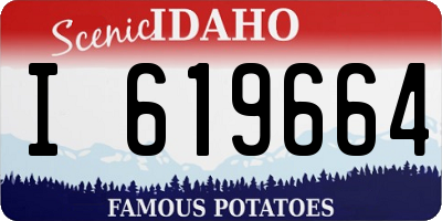 ID license plate I619664