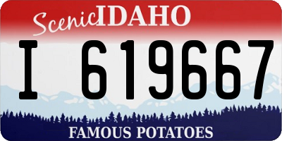 ID license plate I619667