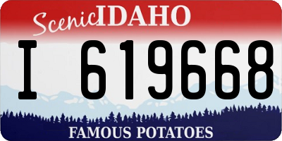 ID license plate I619668