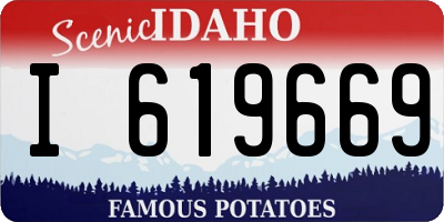 ID license plate I619669