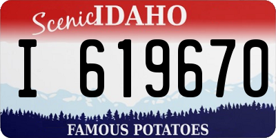 ID license plate I619670