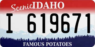 ID license plate I619671
