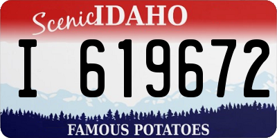 ID license plate I619672