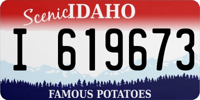 ID license plate I619673