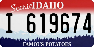 ID license plate I619674