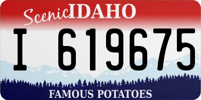 ID license plate I619675
