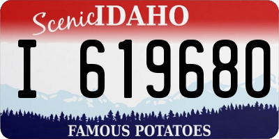 ID license plate I619680