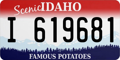 ID license plate I619681