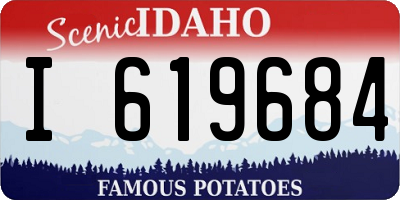 ID license plate I619684