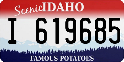 ID license plate I619685