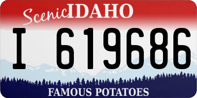 ID license plate I619686