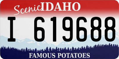 ID license plate I619688