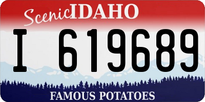 ID license plate I619689