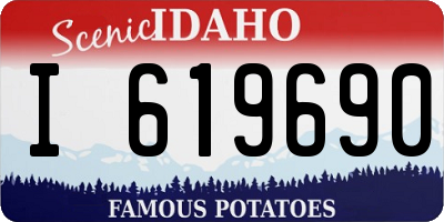 ID license plate I619690