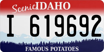 ID license plate I619692