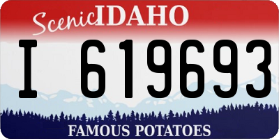 ID license plate I619693