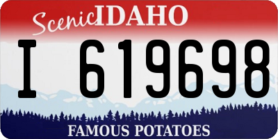 ID license plate I619698