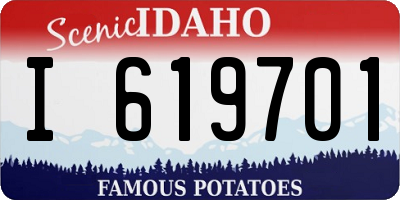 ID license plate I619701