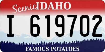 ID license plate I619702
