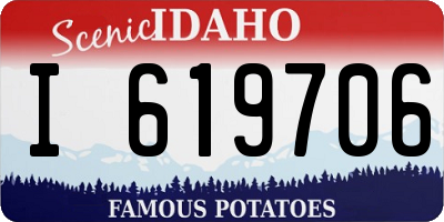ID license plate I619706