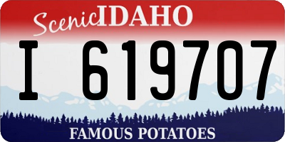 ID license plate I619707