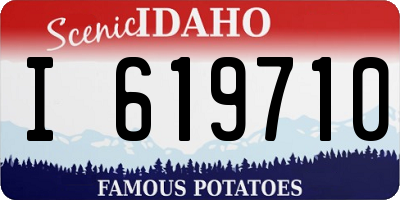 ID license plate I619710