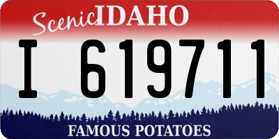 ID license plate I619711