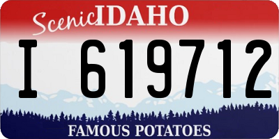 ID license plate I619712