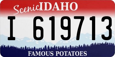 ID license plate I619713