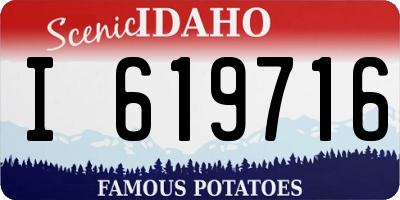 ID license plate I619716