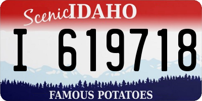 ID license plate I619718